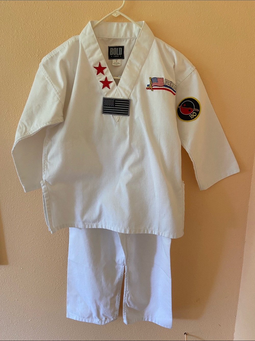 Kids Bold Look Taekwondo Outfit Uniform Brizbane Sports, Size 1
